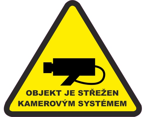 Samolepka objekt je střežen kamerovým systémem